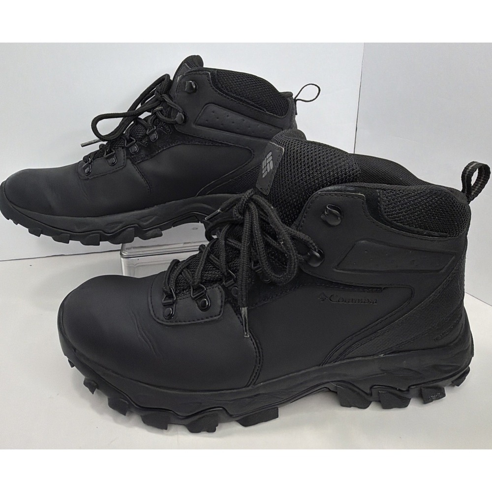 Columbia Men's Black Mid Hiking Boots Size 12 Leather Lace Up BM3970-011 - Picture 10 of 14